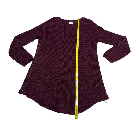 Caslon Red Tunic Length Sweater Size Medium - Picture 3 of 7